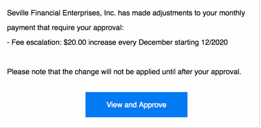 Fee escalation email