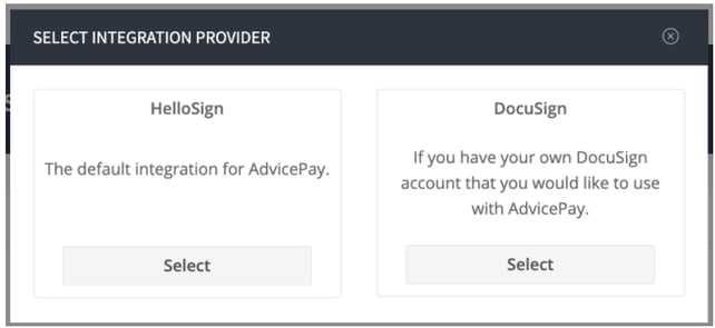 docusign integration screenshot