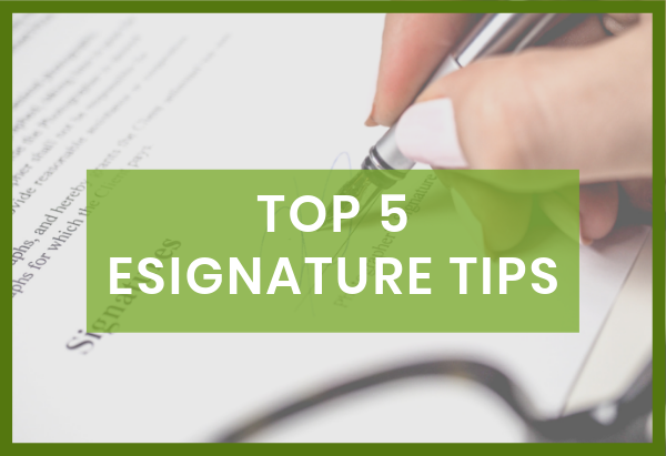 Top 5 eSignature Tips Email Hero